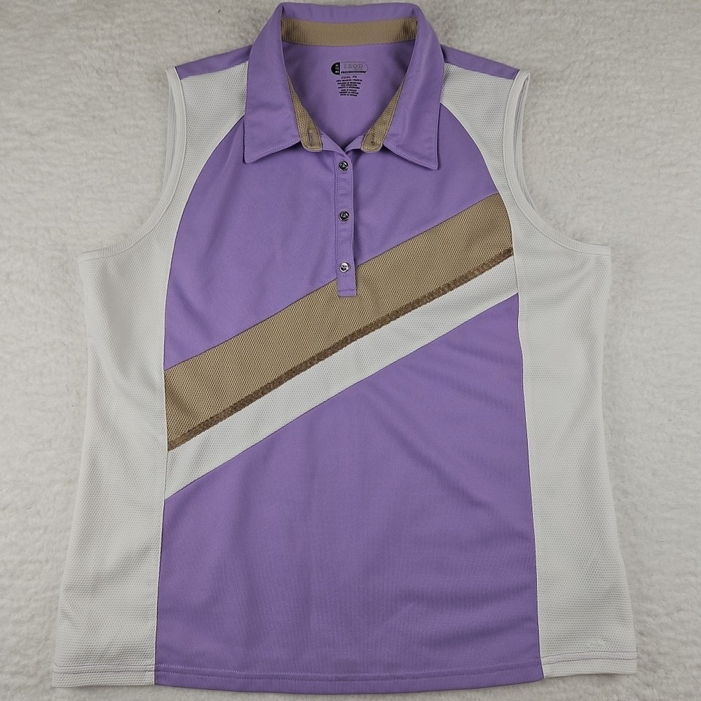 IZOD FXG Womens Golf Shirt Tank Sz XL Sleeveless White Cool FX Stretch Polo